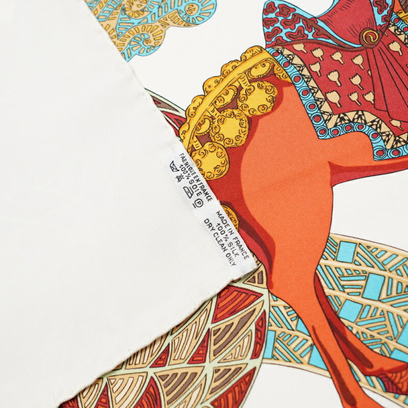 Hermes Scarf 100% Silk Ivory