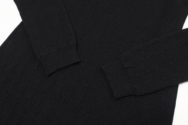 Hermes Knit 26-7730 Cashmere, Silk Black 34
