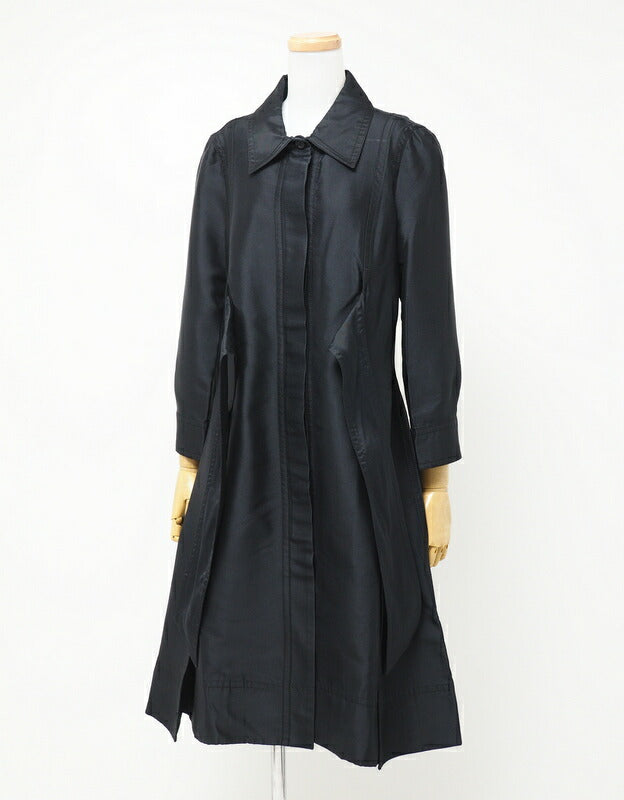 Celine Coat 322.7307692 Silk Black Women 38