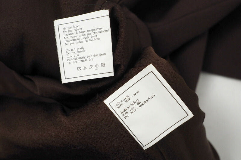 Chanel Jacket P08091 Wool Brown / Gold Women 42