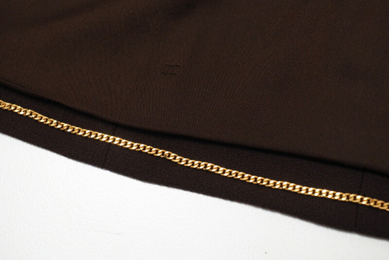 Chanel Jacket P08091 Wool Brown / Gold Women 42