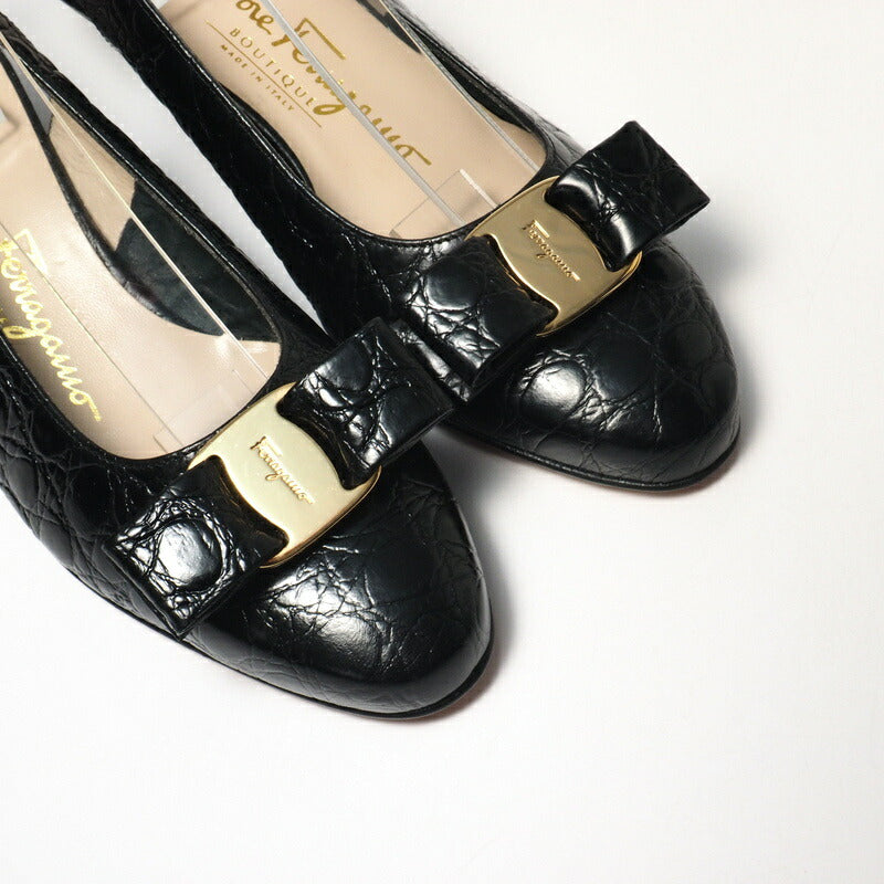 Salvatore Ferragamo Pumps Dl79598 Leather Black Women 5C