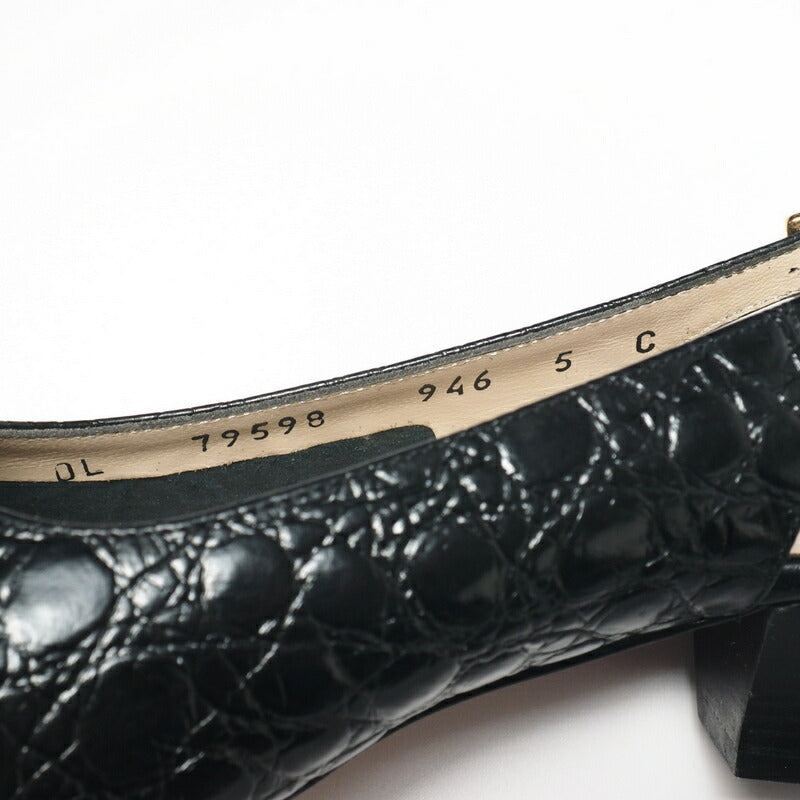 Salvatore Ferragamo Pumps Dl79598 Leather Black Women 5C