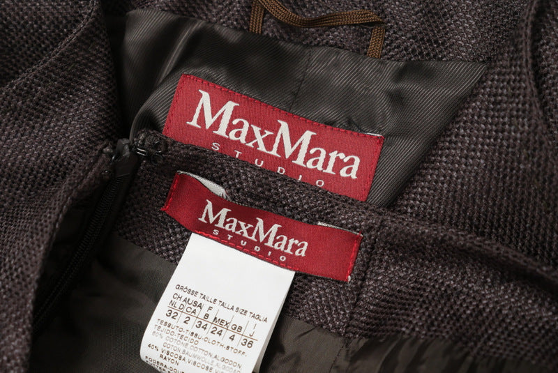 Max Mara Suit 60610197 Cotton Brown Women 36