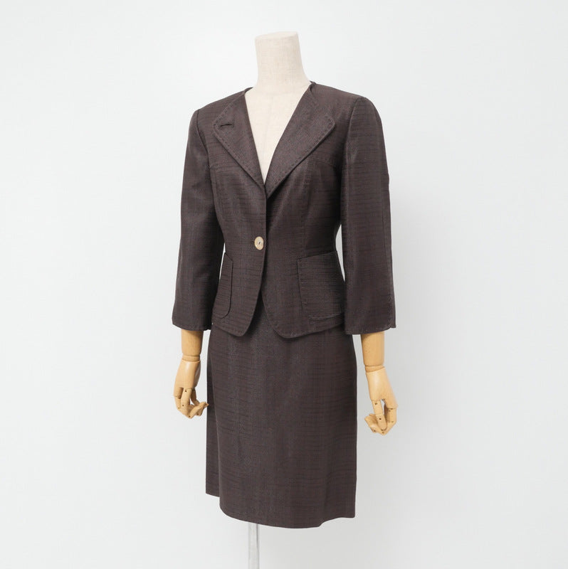 Max Mara Suit 60610197 Cotton Brown Women 36