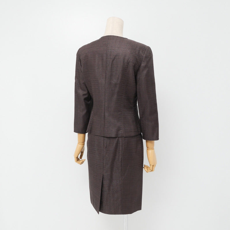 Max Mara Suit 60610197 Cotton Brown Women 36
