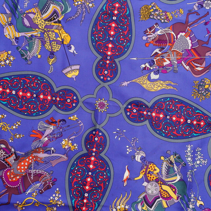 Hermes Scarf Silk Blue Type Women