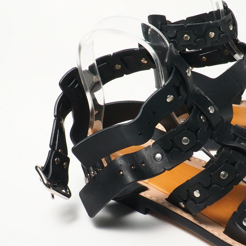 Loewe Sandals Leather Black Mens 43