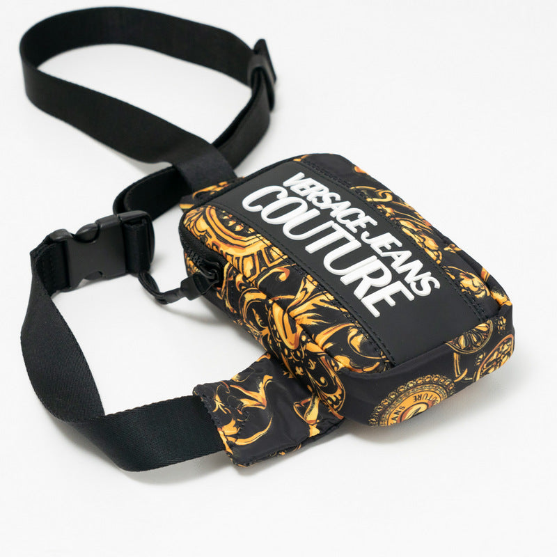 Versace Jeans Sling Bag 71Ya4B9B Nylon Black Range Logo Type Sketch 11 Mens(Unisex)