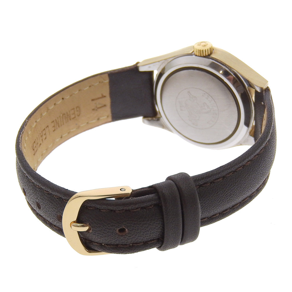 Omega Watches Mechanical Automatic Stainless Steel , Embossed Leather Gold Date Cosmic 200