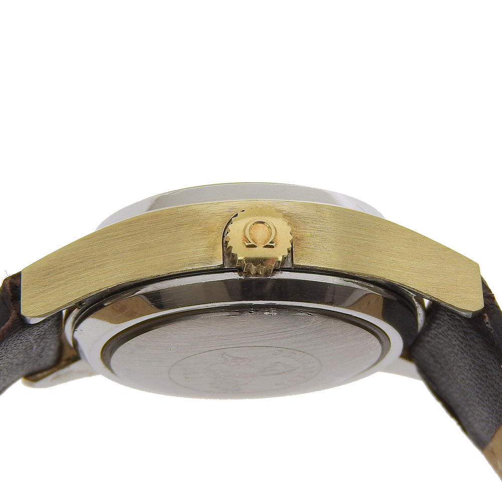 Omega Watches Mechanical Automatic Stainless Steel , Embossed Leather Gold Date Cosmic 200