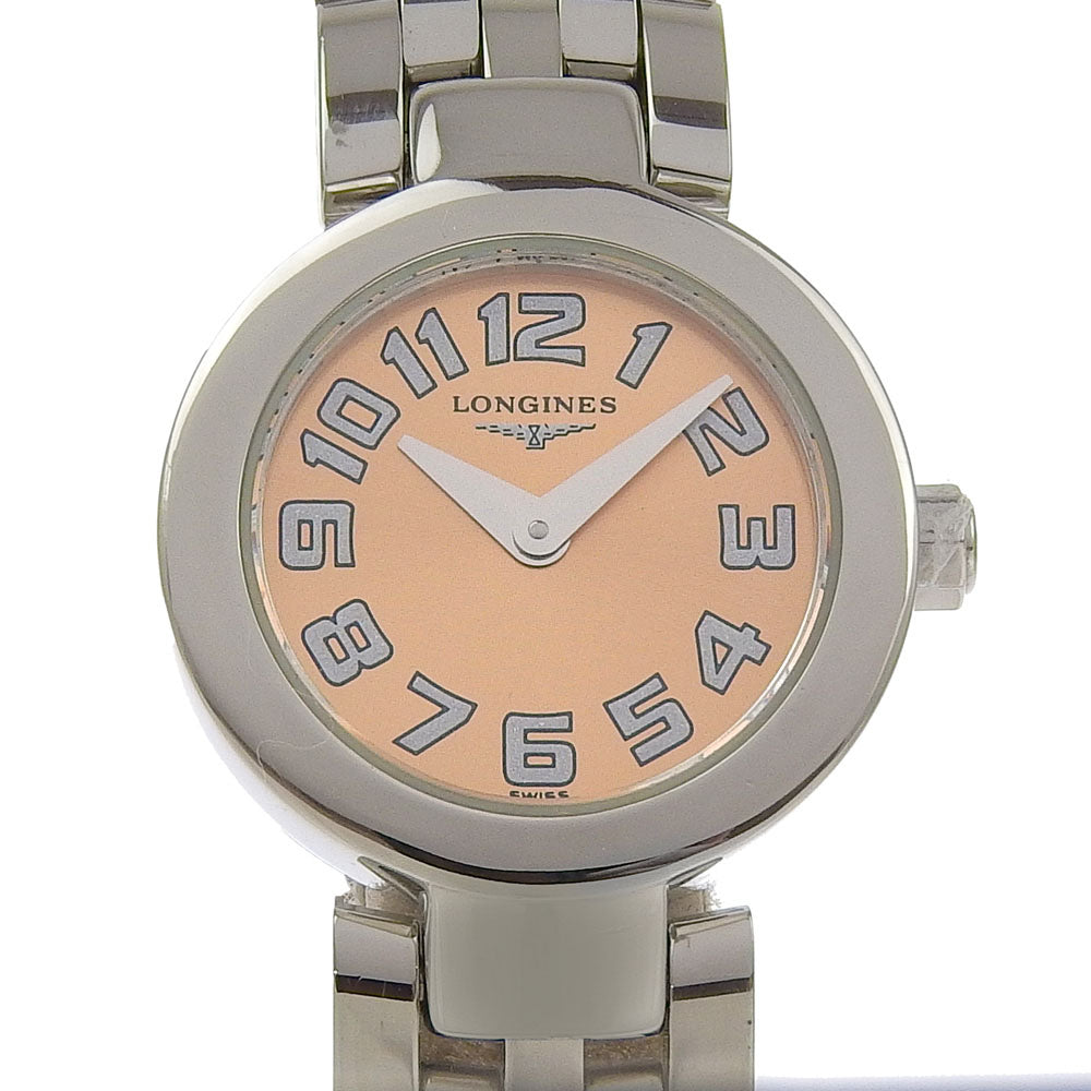 Longines Watches Quartz L5.174.4 Stainless Steel Silver Dolcevita Orange Dial Women