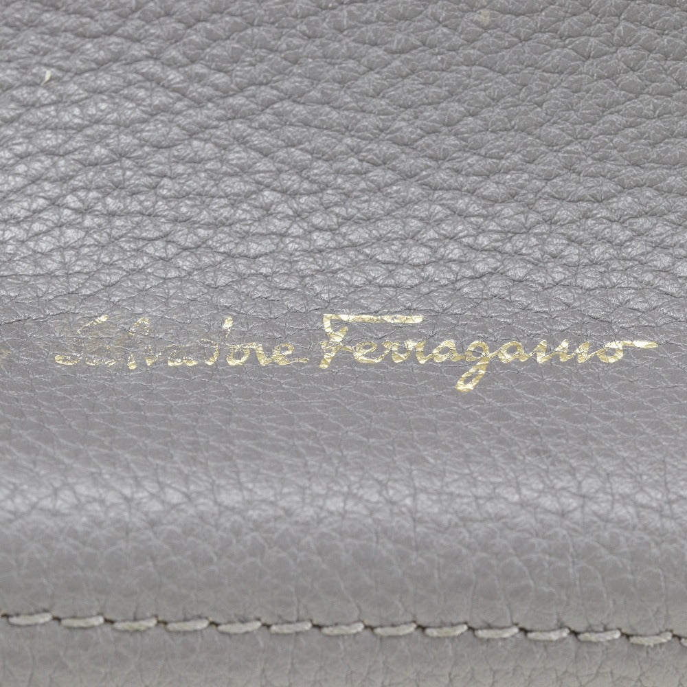 Salvatore Ferragamo Tote Bag 21F216 Leather Gray Amy Women