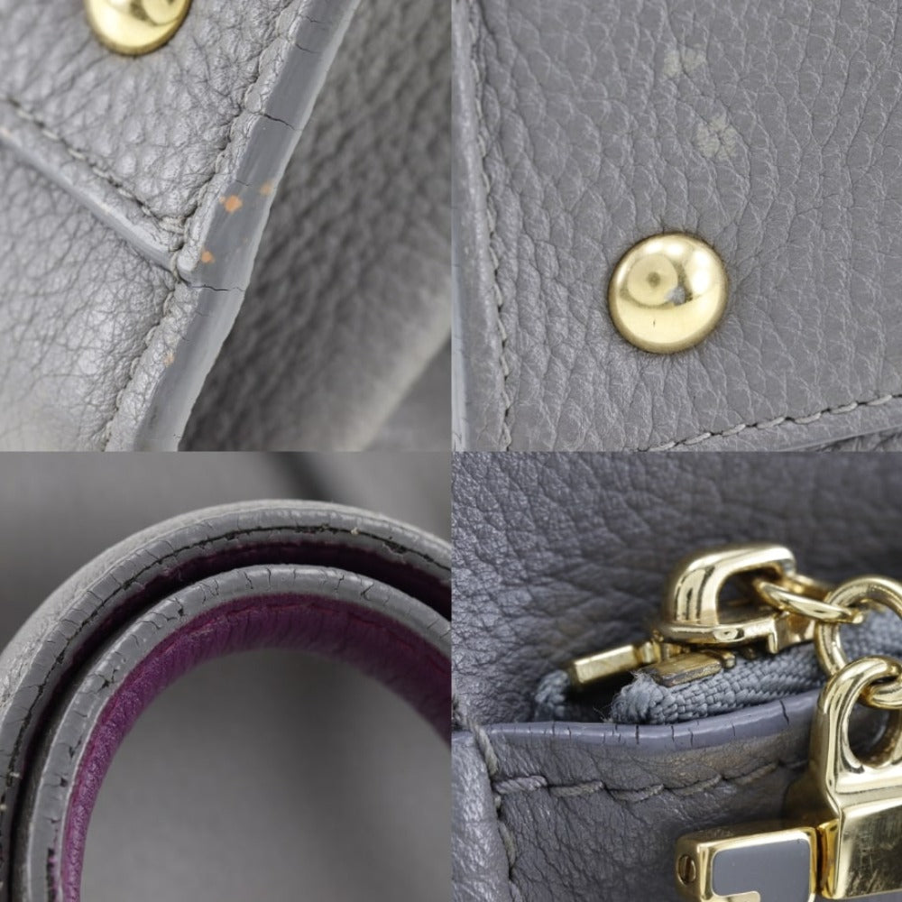 Salvatore Ferragamo Tote Bag 21F216 Leather Gray Amy Women
