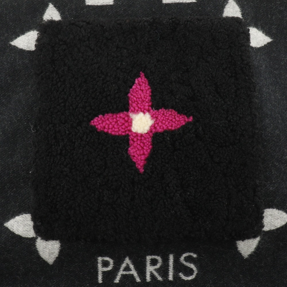 Louis Vuitton Scarf M76567 Cashmere Black Shearling Teddy Esharp Cold Reykjavik Women