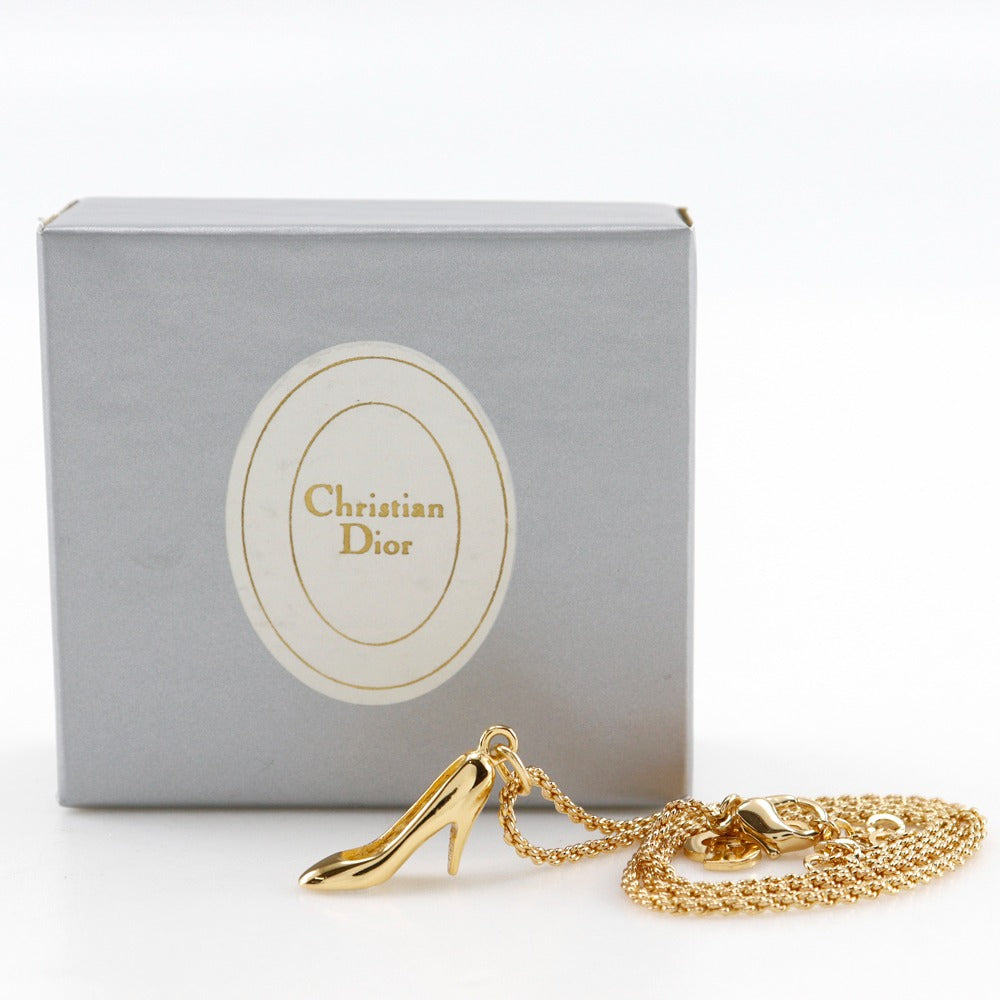 Christian Dior Necklace Plated Gold Gold High Heel Motif Women