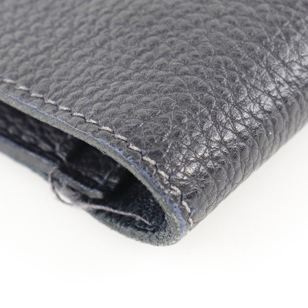 Hermes Long Wallet Purse Togo Navy Blue Dogon Gm Unisex(Unisex)