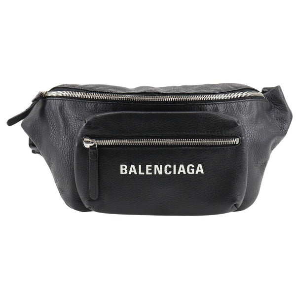 Balenciaga Waist Bag 529765 Dlq4N 1000 Leather Black Every Day Unisex(Unisex)