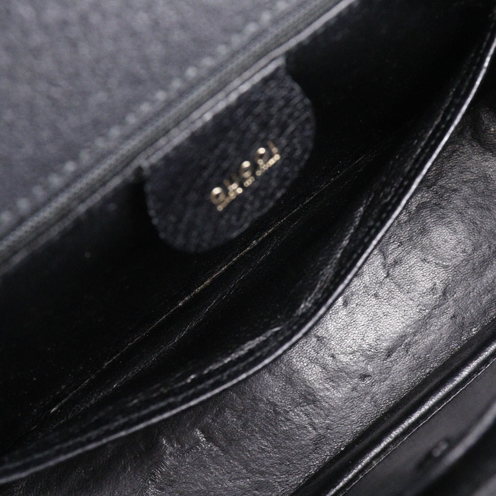 Gucci Handbag 000.926.0633 Leather Black Old Gucci One Handle Bamboo Women