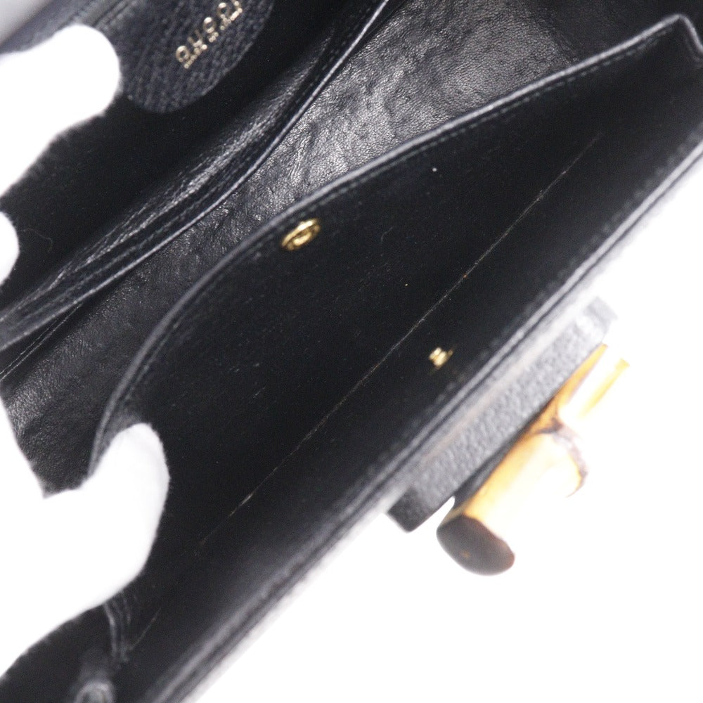 Gucci Handbag 000.926.0633 Leather Black Old Gucci One Handle Bamboo Women