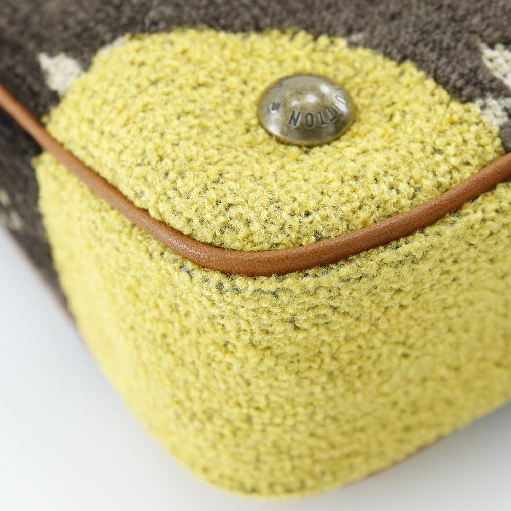 Louis Vuitton Shoulder Bag M92710 Velvet, Leather Brown Accessory Pouch Studs Trompe L'Oeil