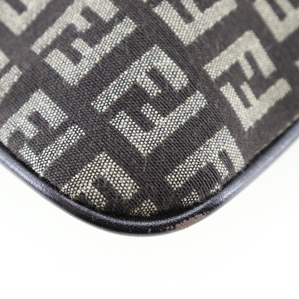 Fendi Shoulder Bag Canvas Brown Zucchino One Belt Women