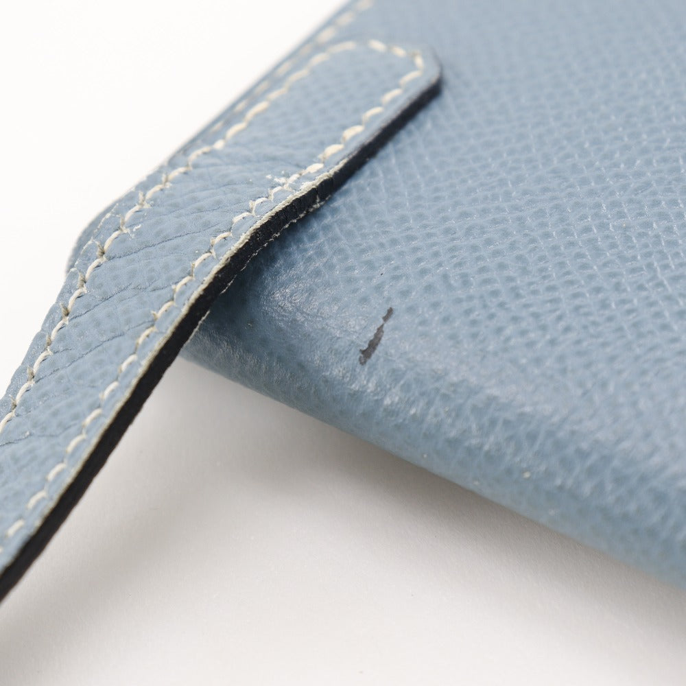 Hermes Shoulder Bag Courchevel Light Blue Amery Women
