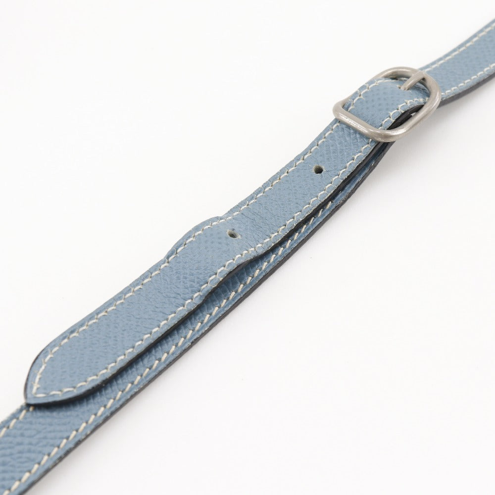 Hermes Shoulder Bag Courchevel Light Blue Amery Women