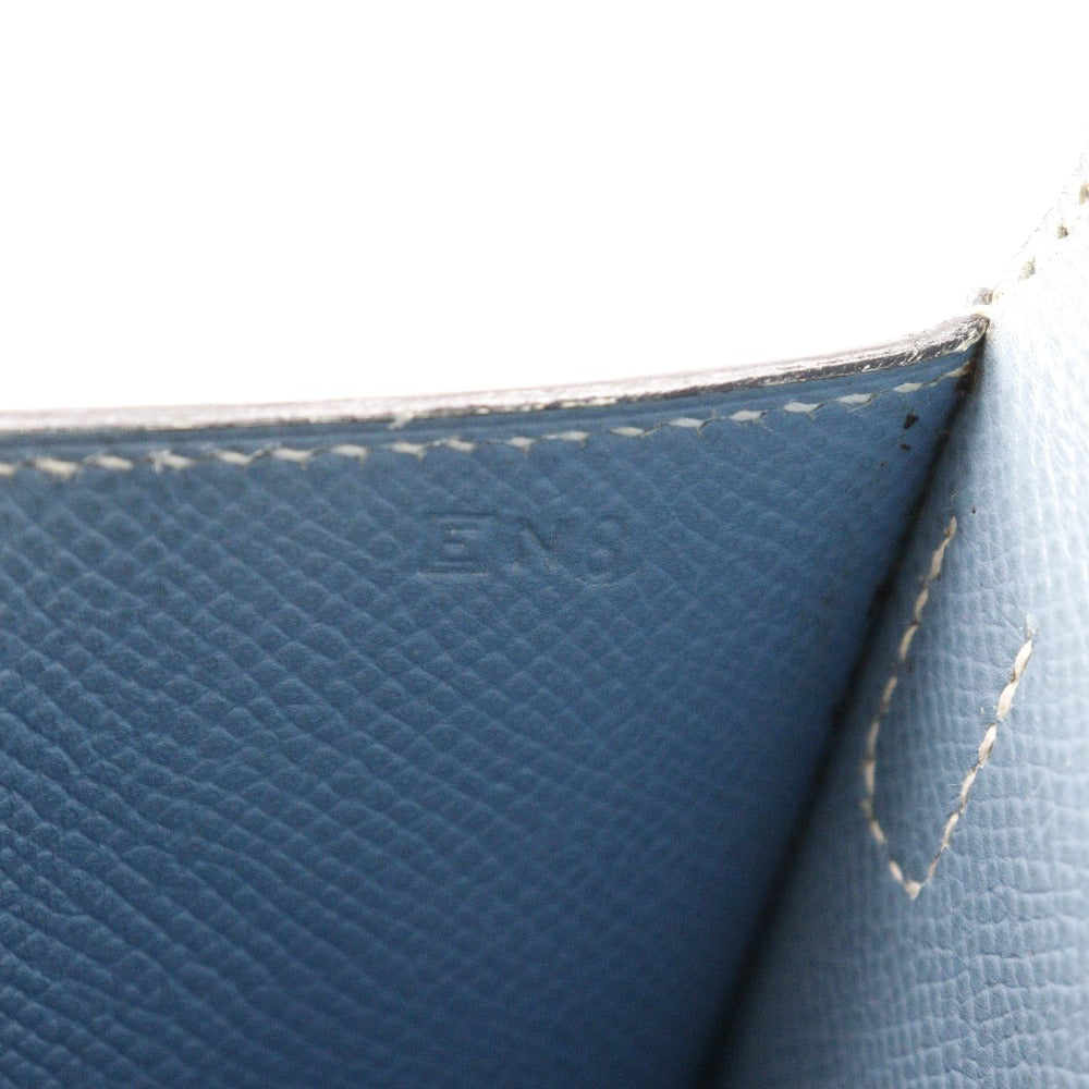 Hermes Shoulder Bag Courchevel Light Blue Amery Women