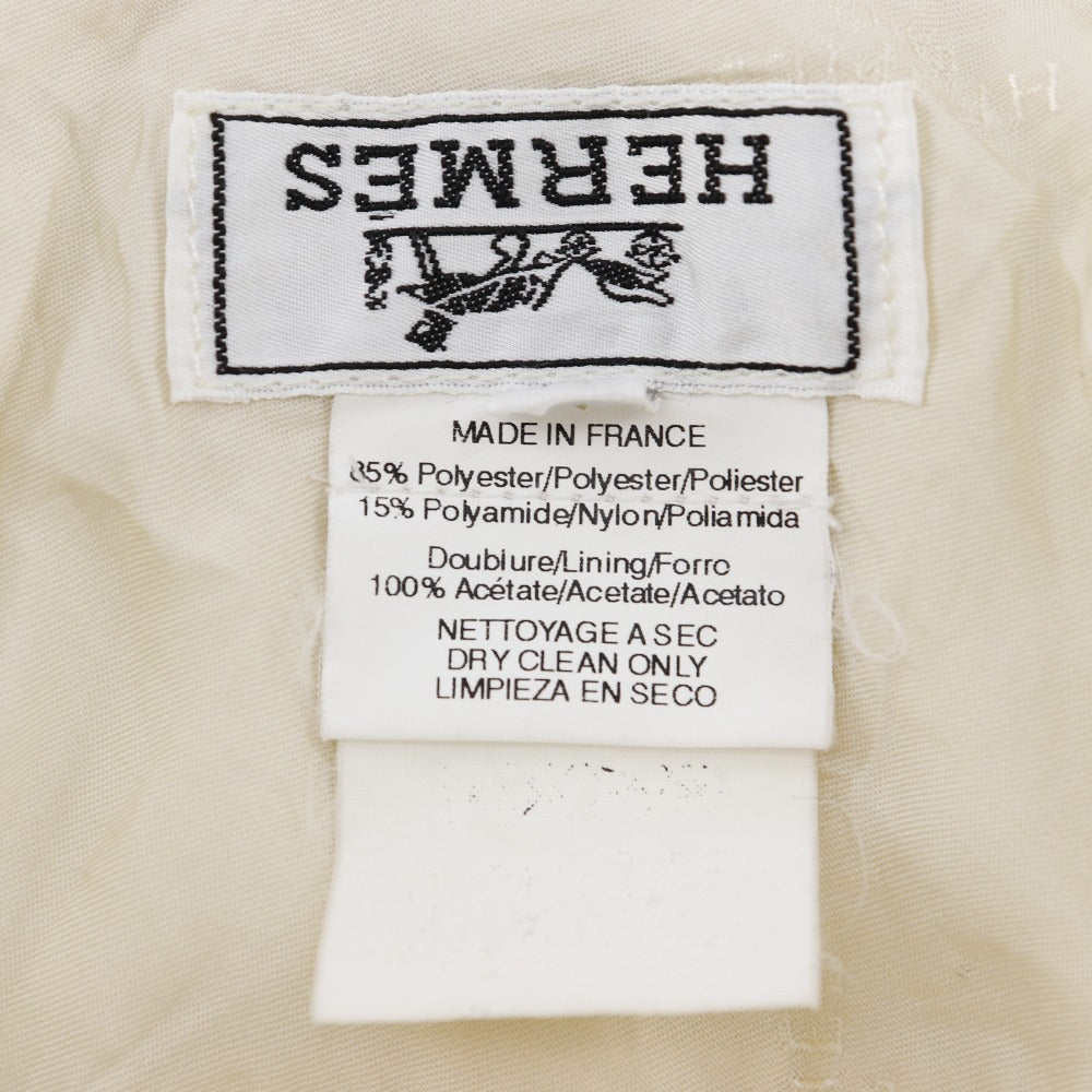 Hermes Hat Polyester, Nylon Off White H Logo Embroidery Bucket Hat Women 57