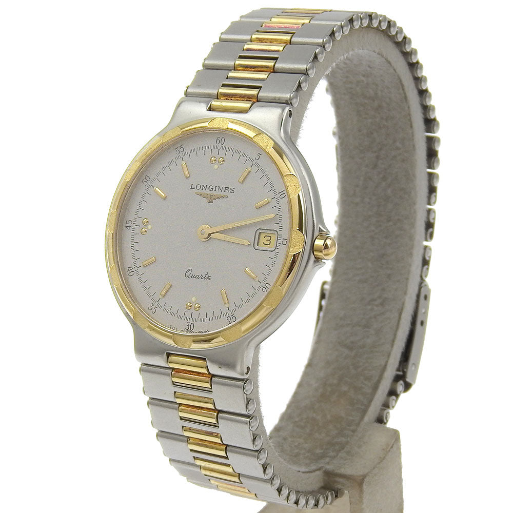 Longines Watches Quartz Stainless Steel , Plated Gold Gray Cal.L161.2 Conquest Gray Dial Mens