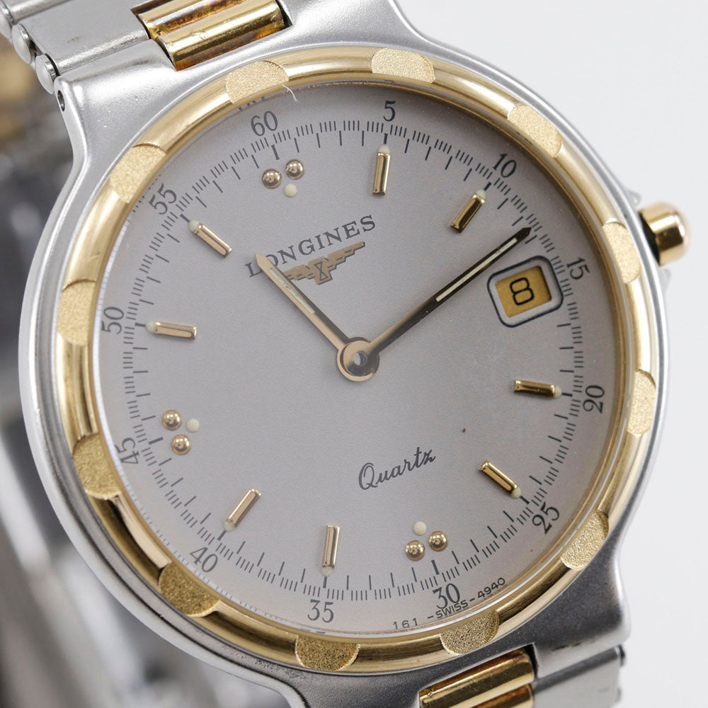 Longines Watches Quartz Stainless Steel , Plated Gold Gray Cal.L161.2 Conquest Gray Dial Mens