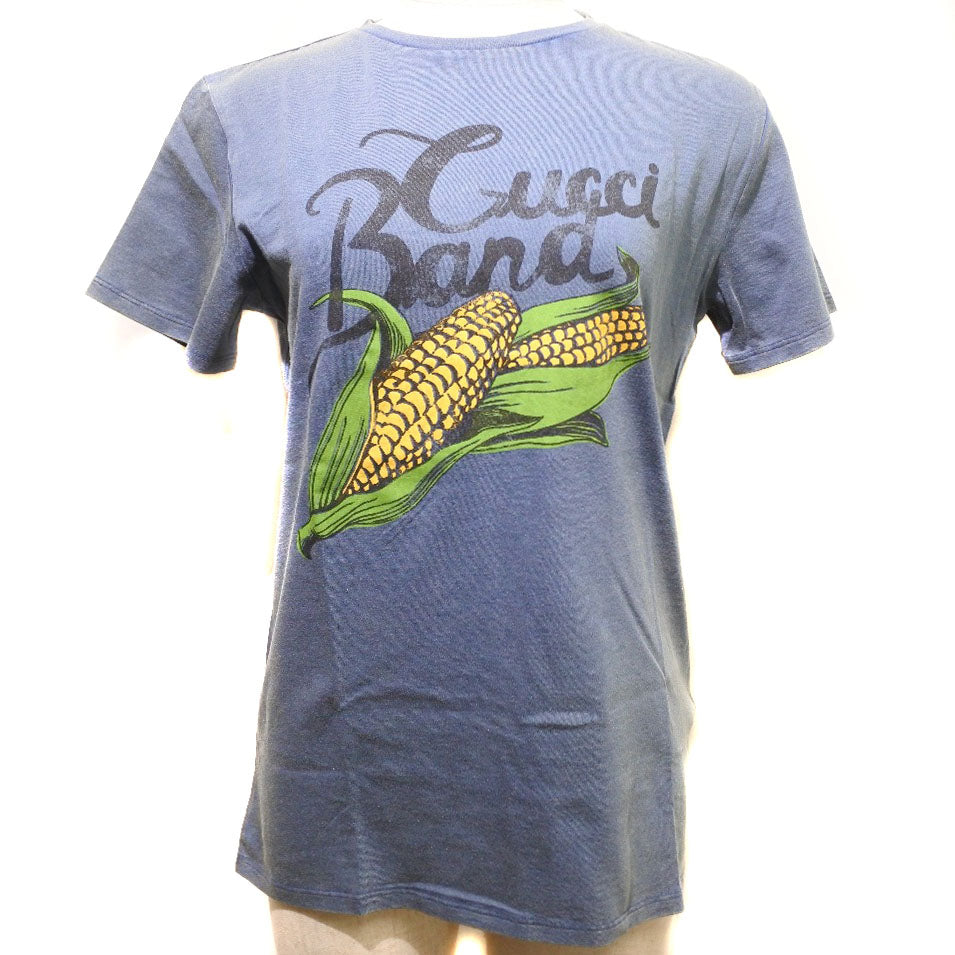 Gucci Short Sleeve T-Shirt Cotton Blue Logo Corn Kids 12