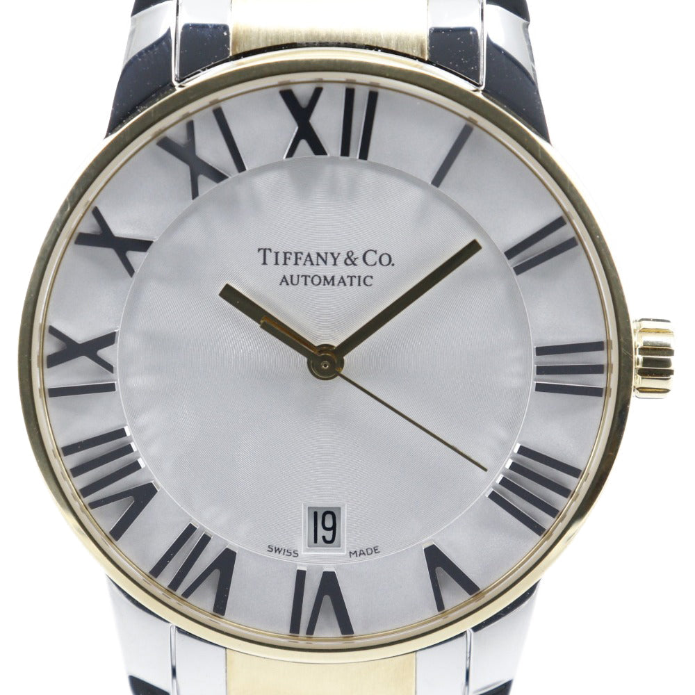 Tiffany&Co. Watches Mechanical Automatic Gold & Steel Silver / Gold Atlas Dome White Dial Mens