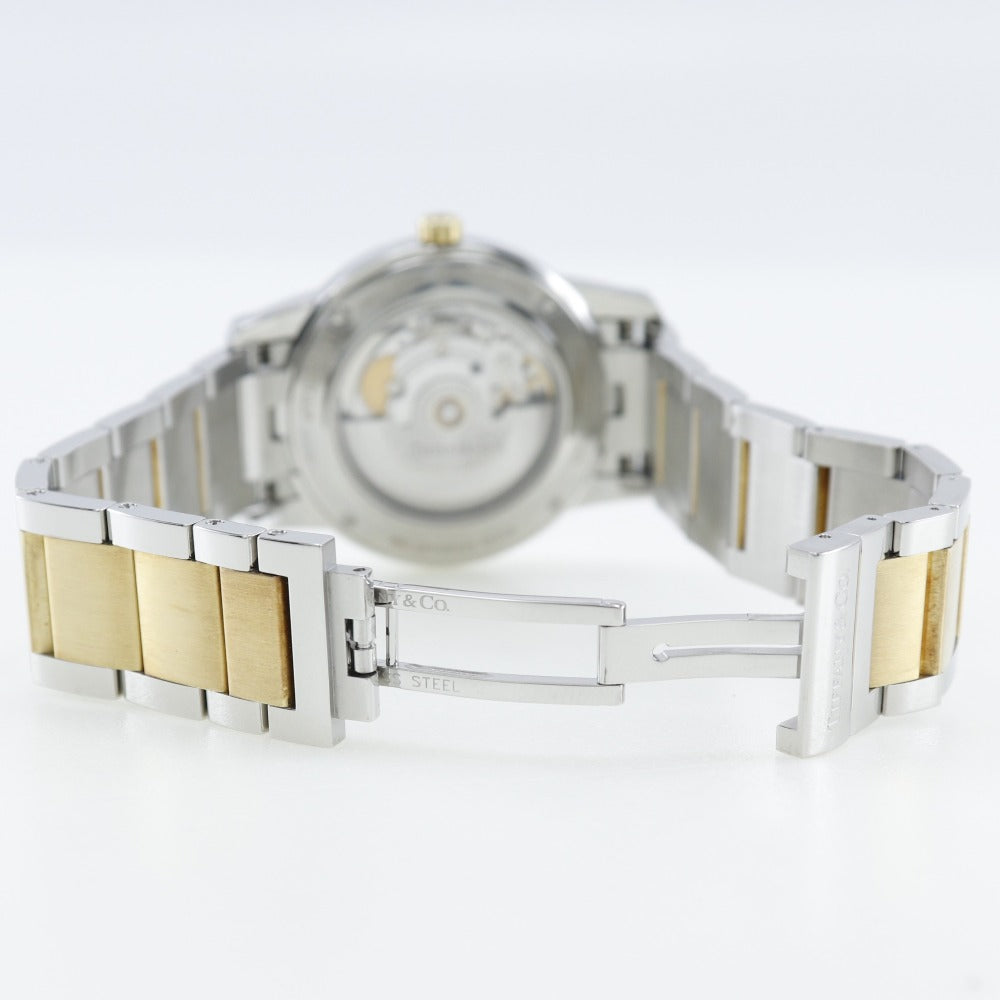 Tiffany&Co. Watches Mechanical Automatic Gold & Steel Silver / Gold Atlas Dome White Dial Mens