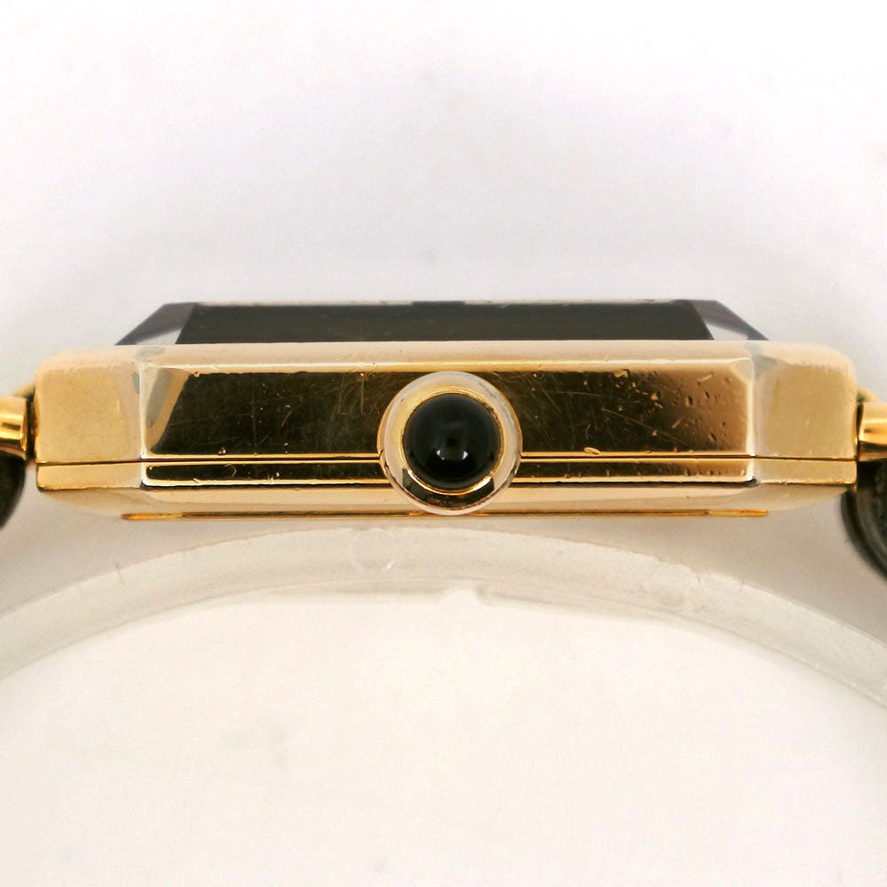 Chanel Watches Quartz H0001 Plated Gold , Leather Black / Gold Premiere L Black Dial Women