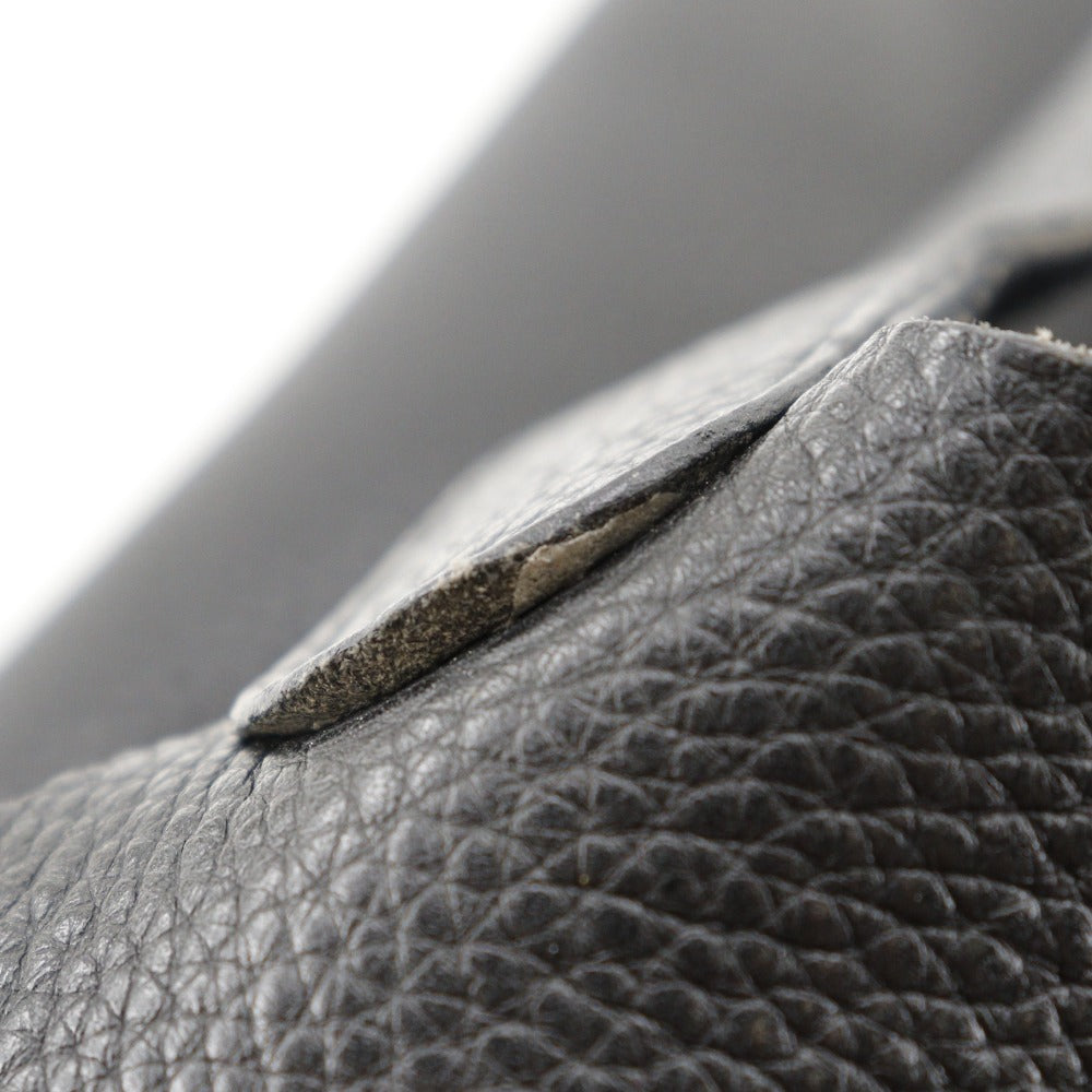 Hermes Handbag Taurillon Clemence Black Picotan Mm Women