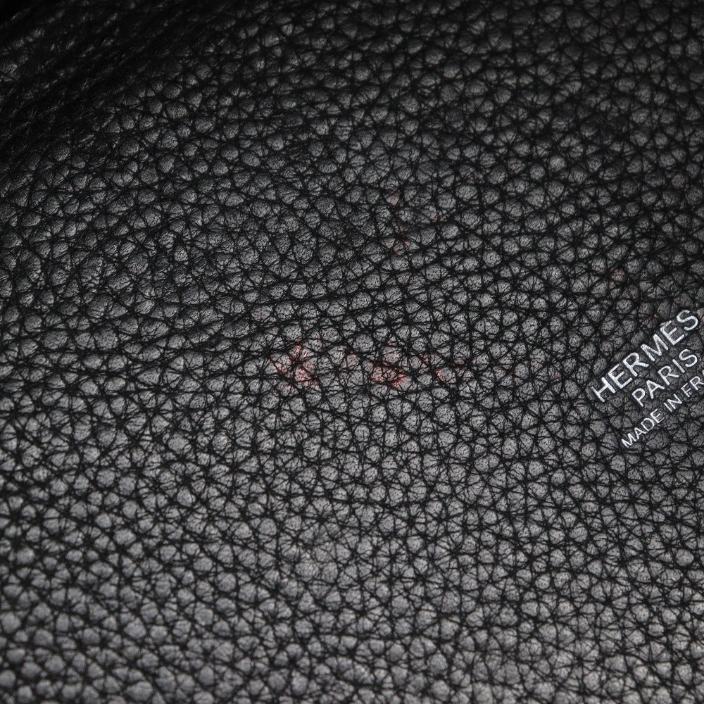 Hermes Handbag Taurillon Clemence Black Picotan Mm Women