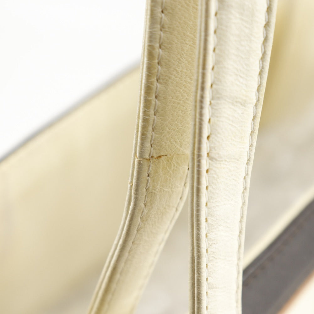 Chanel Tote Bag Calfskin Ivory Coco Charm Matrasse Women
