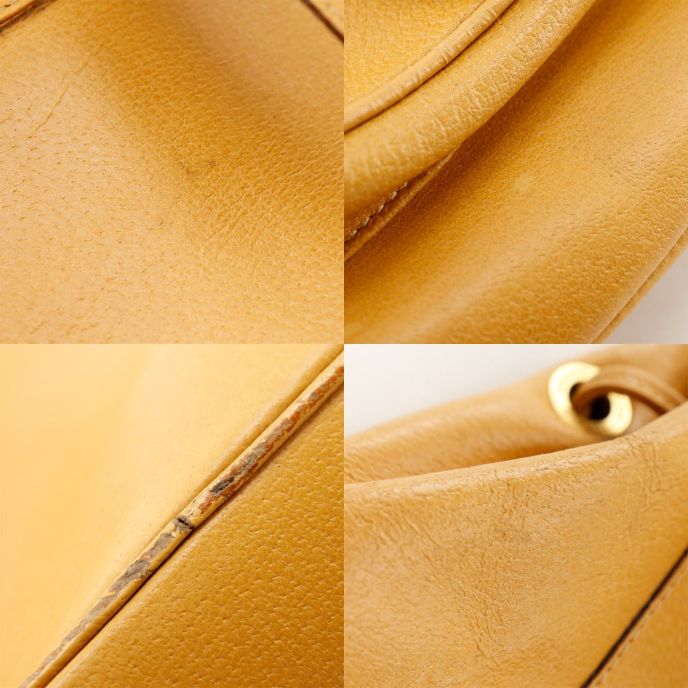 Gucci Backpack 003.2058.0016 Calfskin Yellow Bamboo Backpack Women