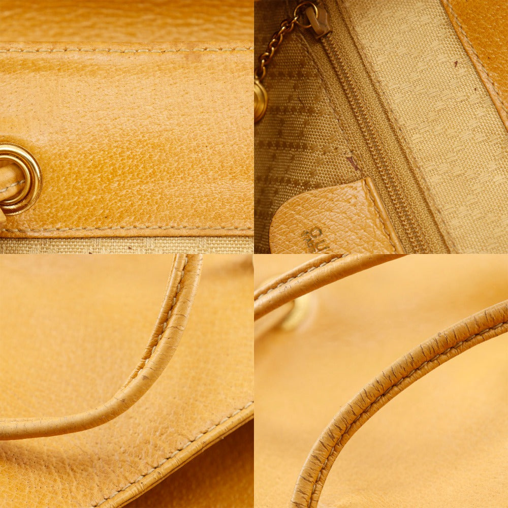Gucci Backpack 003.2058.0016 Calfskin Yellow Bamboo Backpack Women