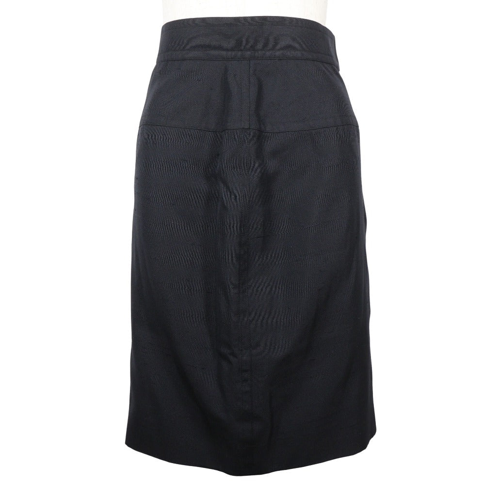 Chanel Skirt Cotton Black Women 36