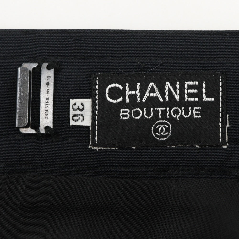 Chanel Skirt Cotton Black Women 36