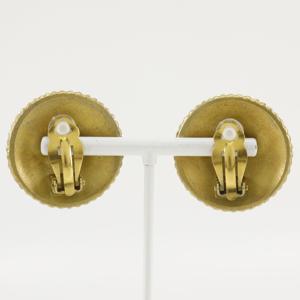 Chanel Earring Plated Gold Gold Vintage Coco Logo Women
