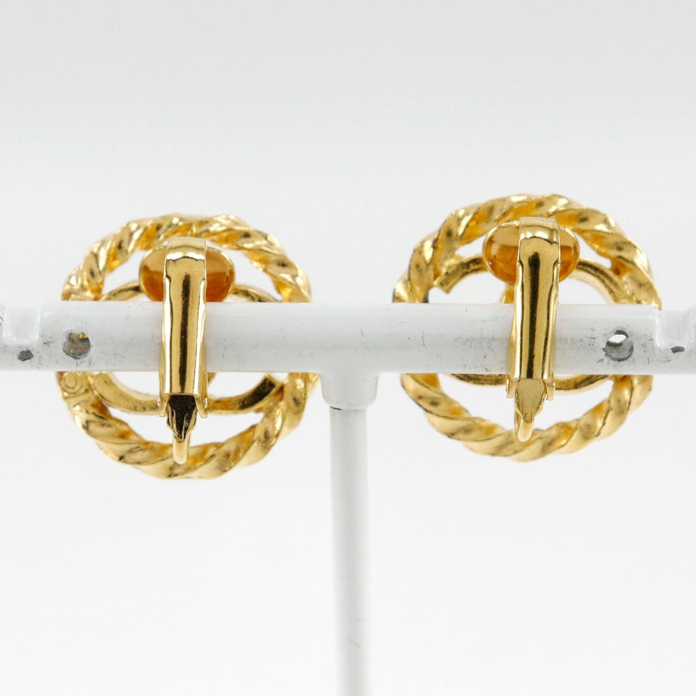 Chanel Earring Plated Gold Gold Vintage Coco Mark Women