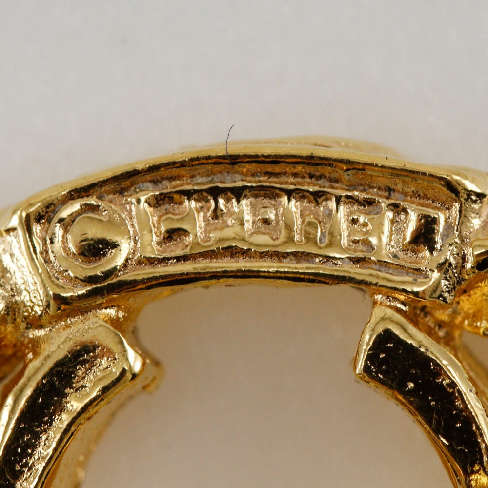 Chanel Earring Plated Gold Gold Vintage Coco Mark Women