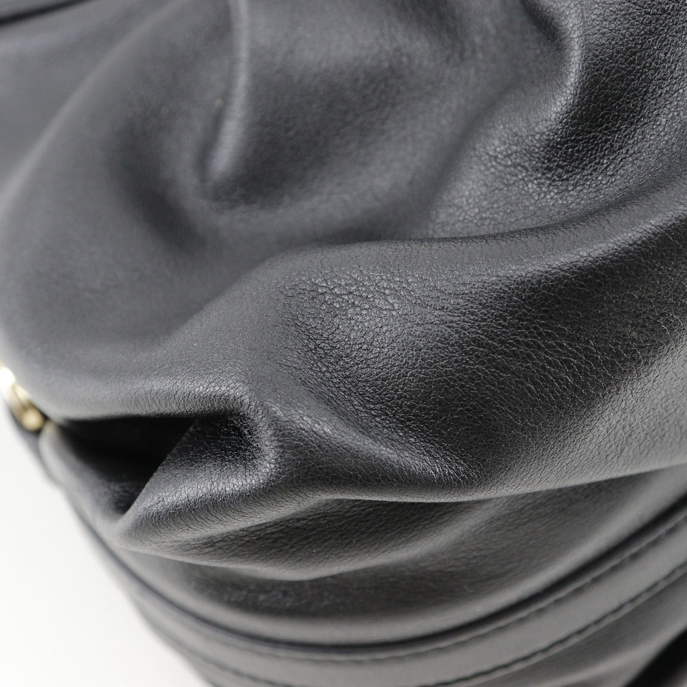 Bvlgari Handbag Leather Black 2Wayshoulder Chandra Women
