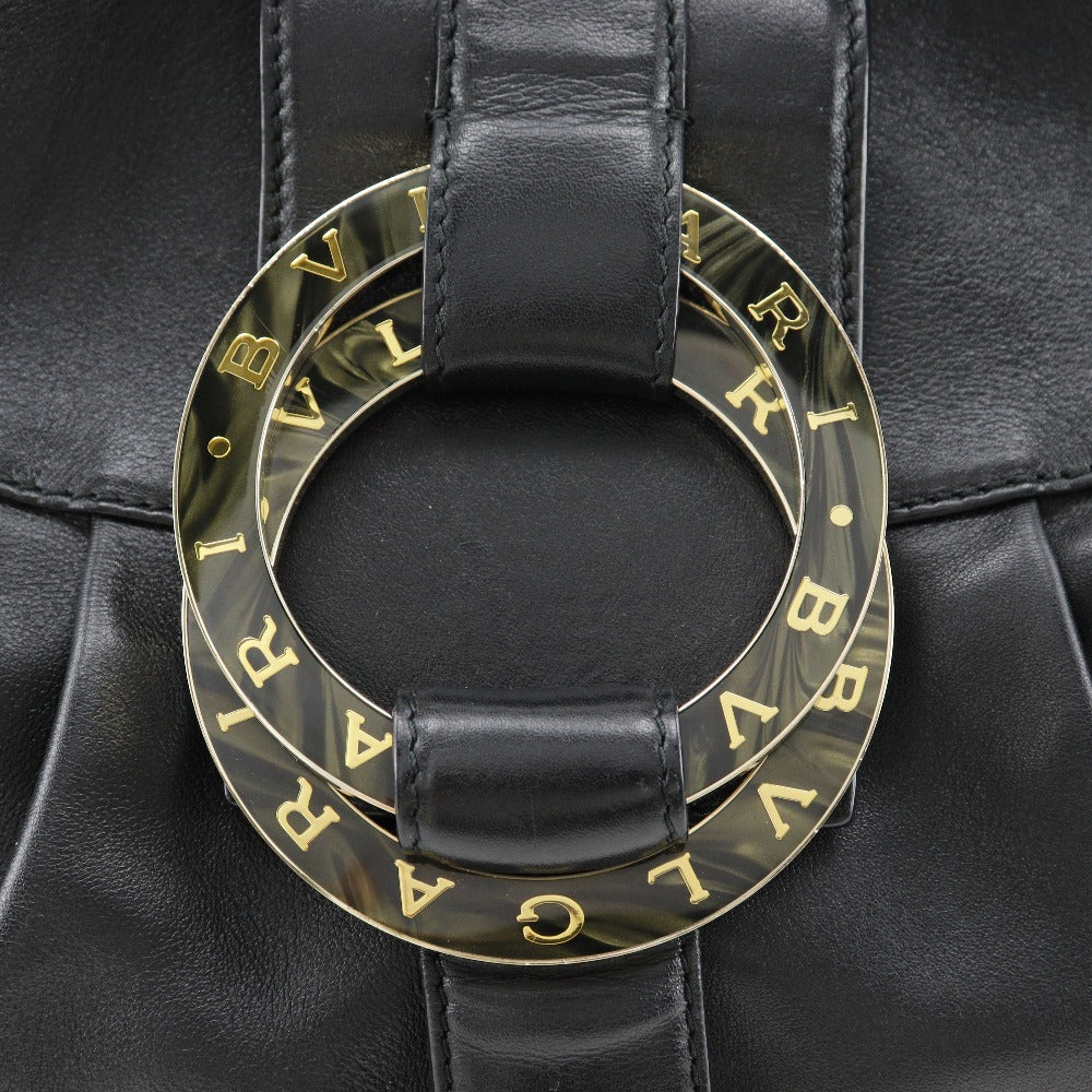 Bvlgari Handbag Leather Black 2Wayshoulder Chandra Women