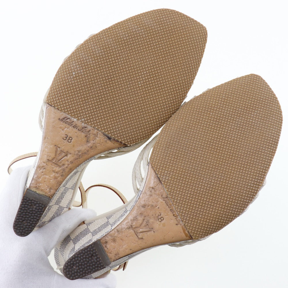 Louis Vuitton Sandals Damier Azur Canvas White Damier Azur Women 38