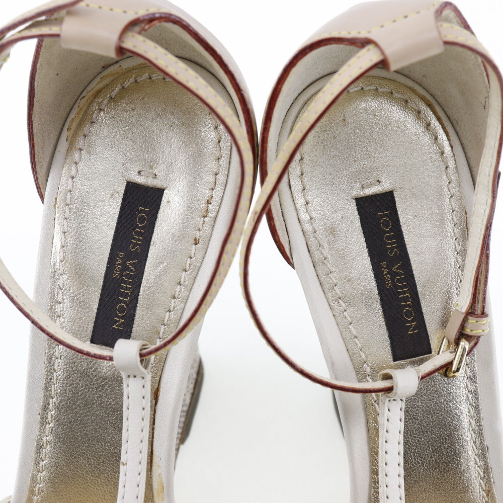Louis Vuitton Sandals Damier Azur Canvas White Damier Azur Women 38